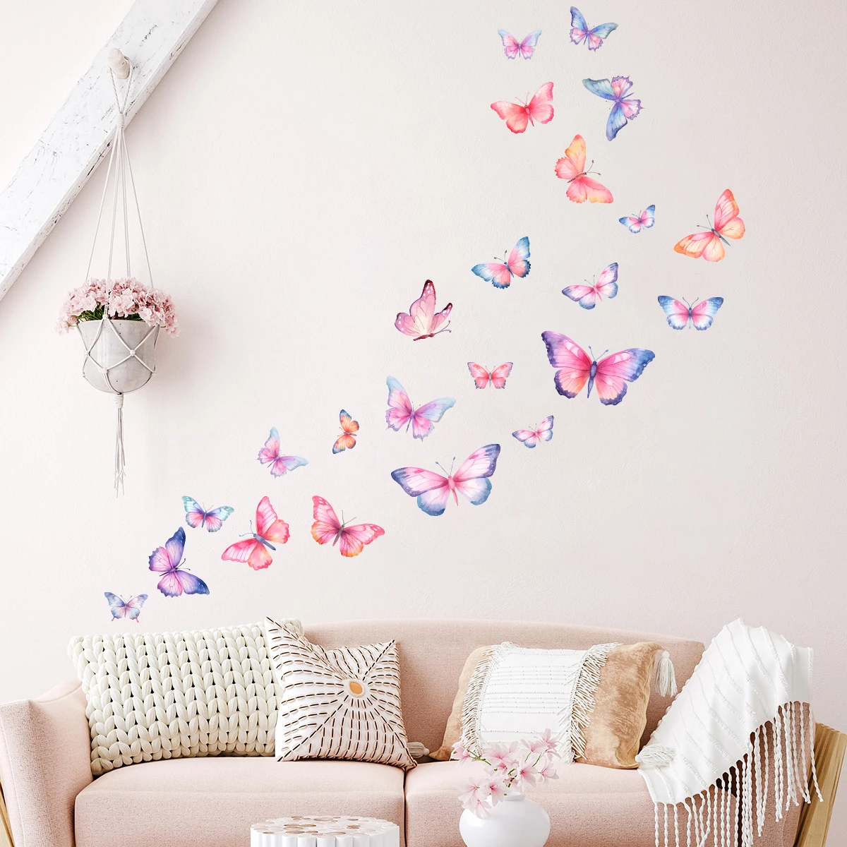 Wall Stickers 1Pc Colorful Butterflies Wall Stickers for Children Room Girls Room Decoration Living Decor for House Bedroom Wall Decals