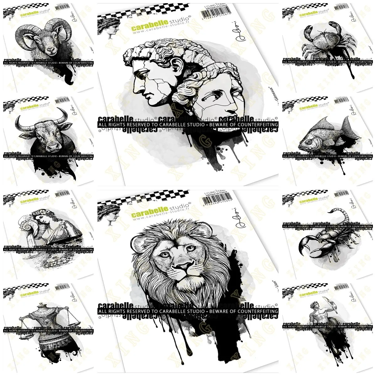 

New Aries Sagittarius Pisces Clear Silicone Stamps Scrapbook Diary Decoration Embossing Template Diy Greeting Card Handmade