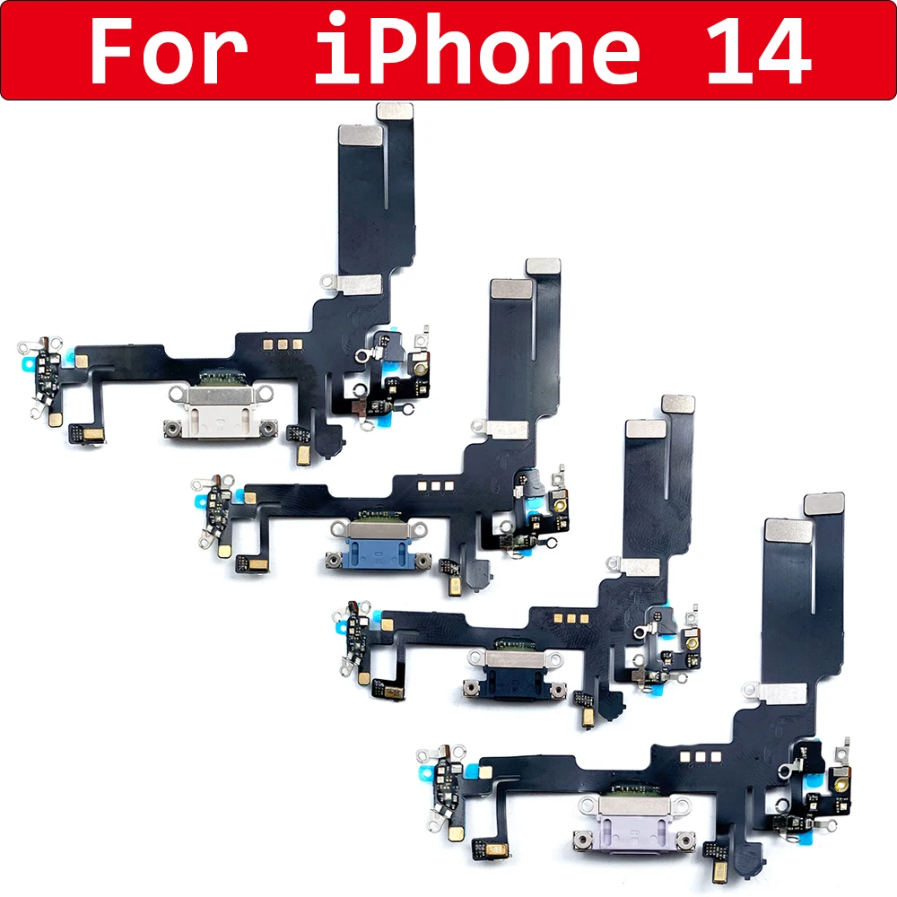 

N​EW Repair USB Charging Port Connector Board Flex Cable With Microphone Mic For IPhone 14