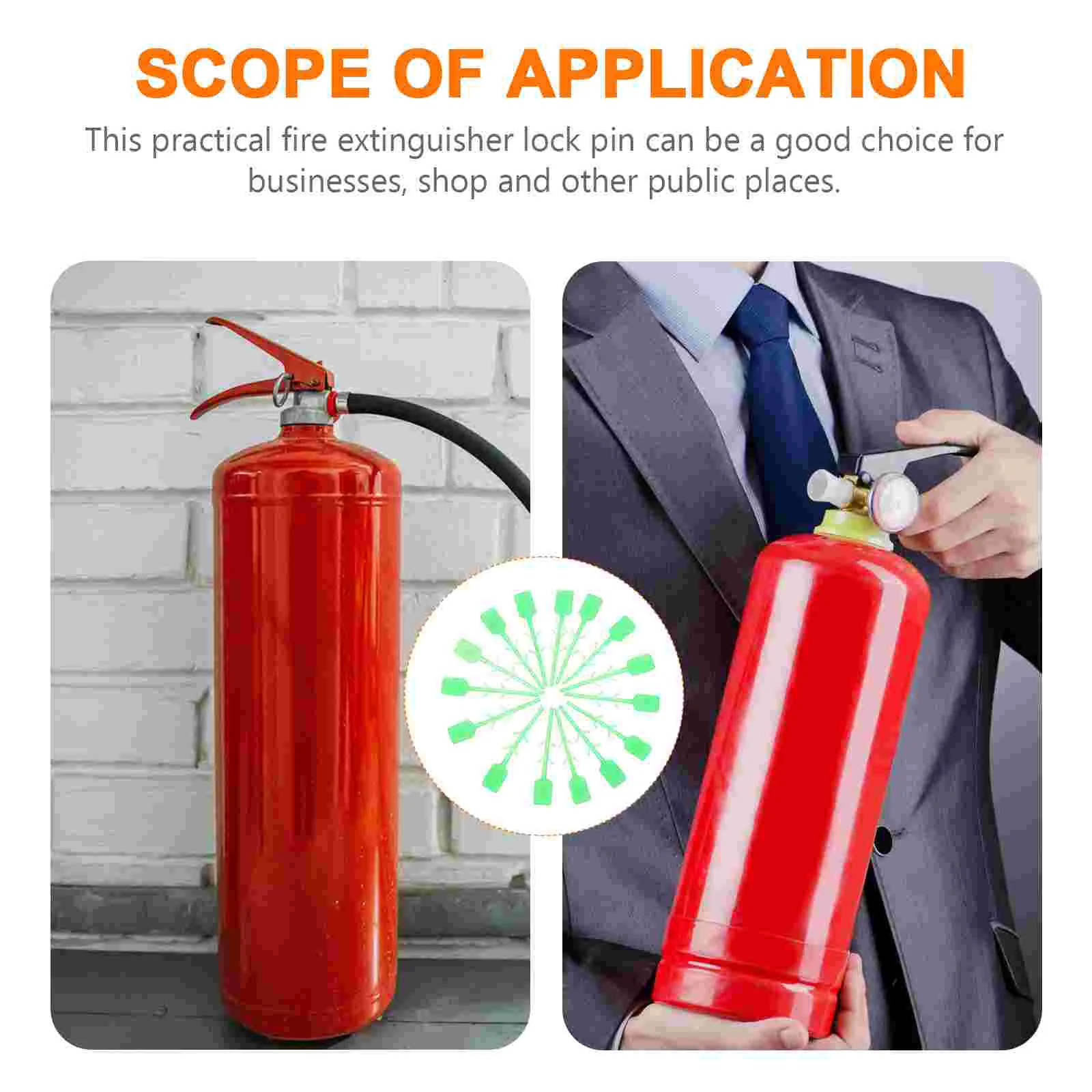 100 Pcs Tamper Seals For Fire Extinguisher Fire Extinguisher Plastic Seal Tags Security Seals for Accessories car extinguisher holder fire extinguisher holder