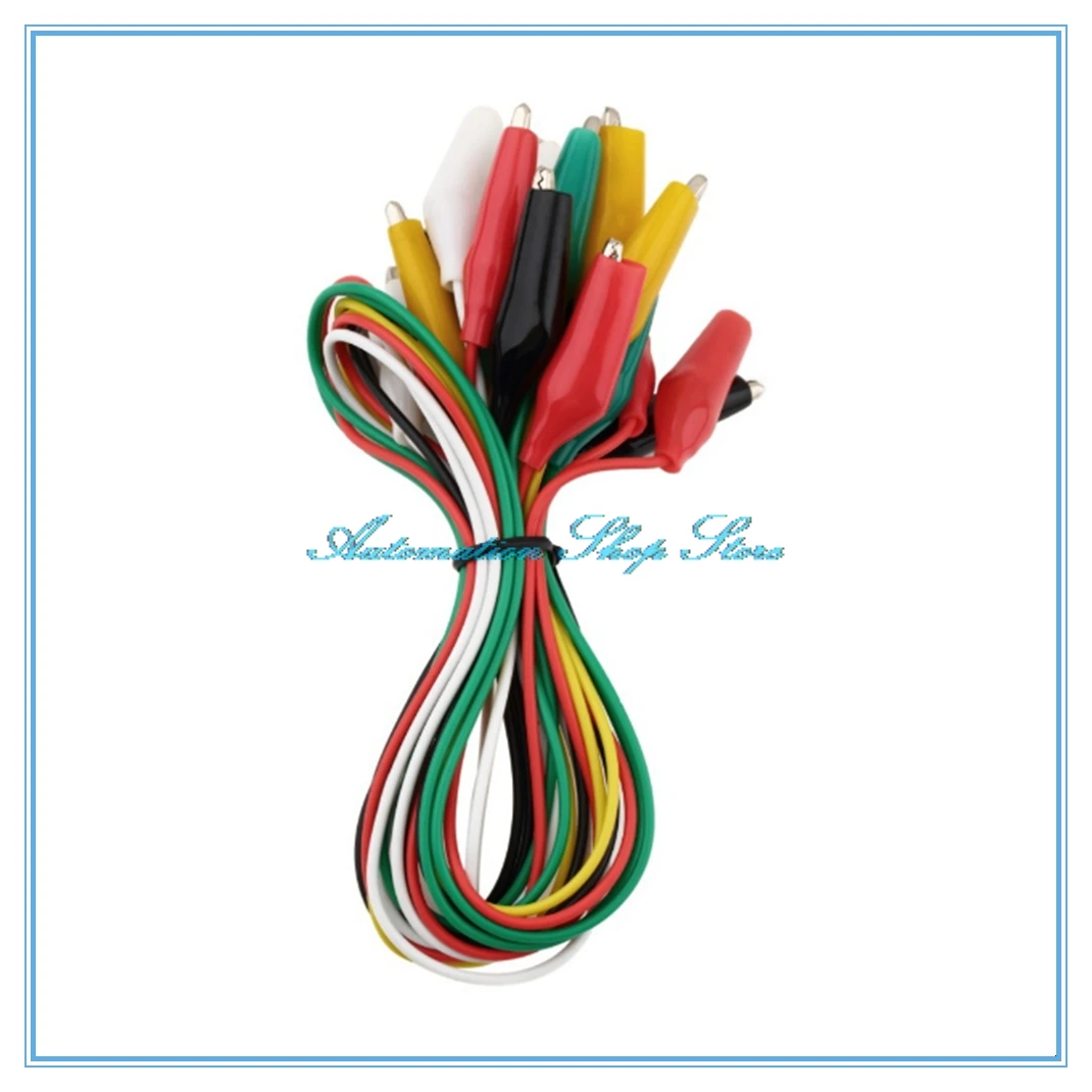 10pcs Alligator Clips Electrical DIY Test Leads Alligator Double-ended Crocodile Clips Roach Clip Test Jumper Wire 5Color