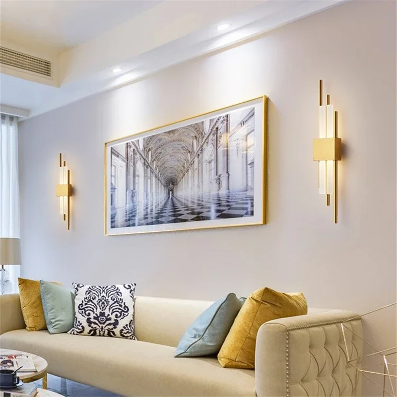 Modern Minimalist Iron Art Wall Lamp for Living Room Wall Sconces