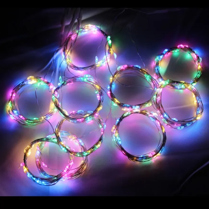 thumbnail image 1 of Guirnalda de luces LED con batería USB para decoración del hogar, fiestas, bodas y camping, 1 of 5