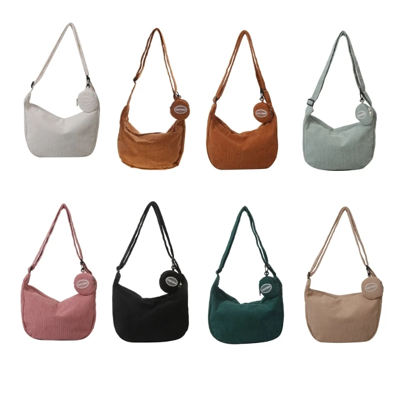 

Elegant Corduroy Crossbody Phone Bag with Adjustable Strap for Women and Girls
