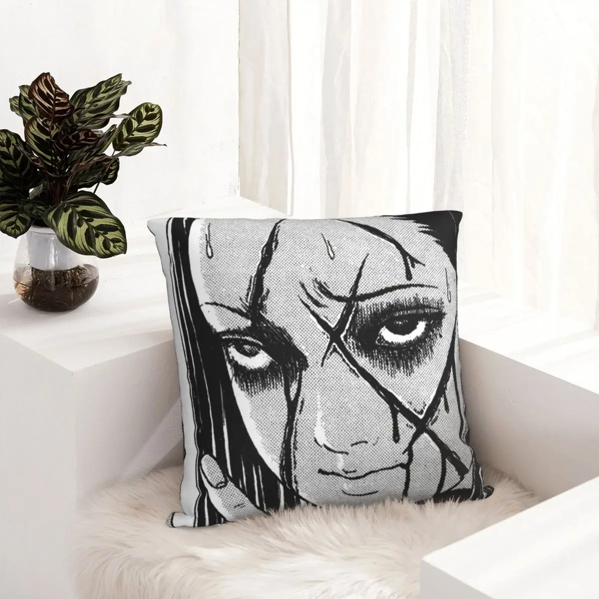 

Horror Halloween Junji Ito pillowcase printed cushion cover sofa waist pillow pillow cover