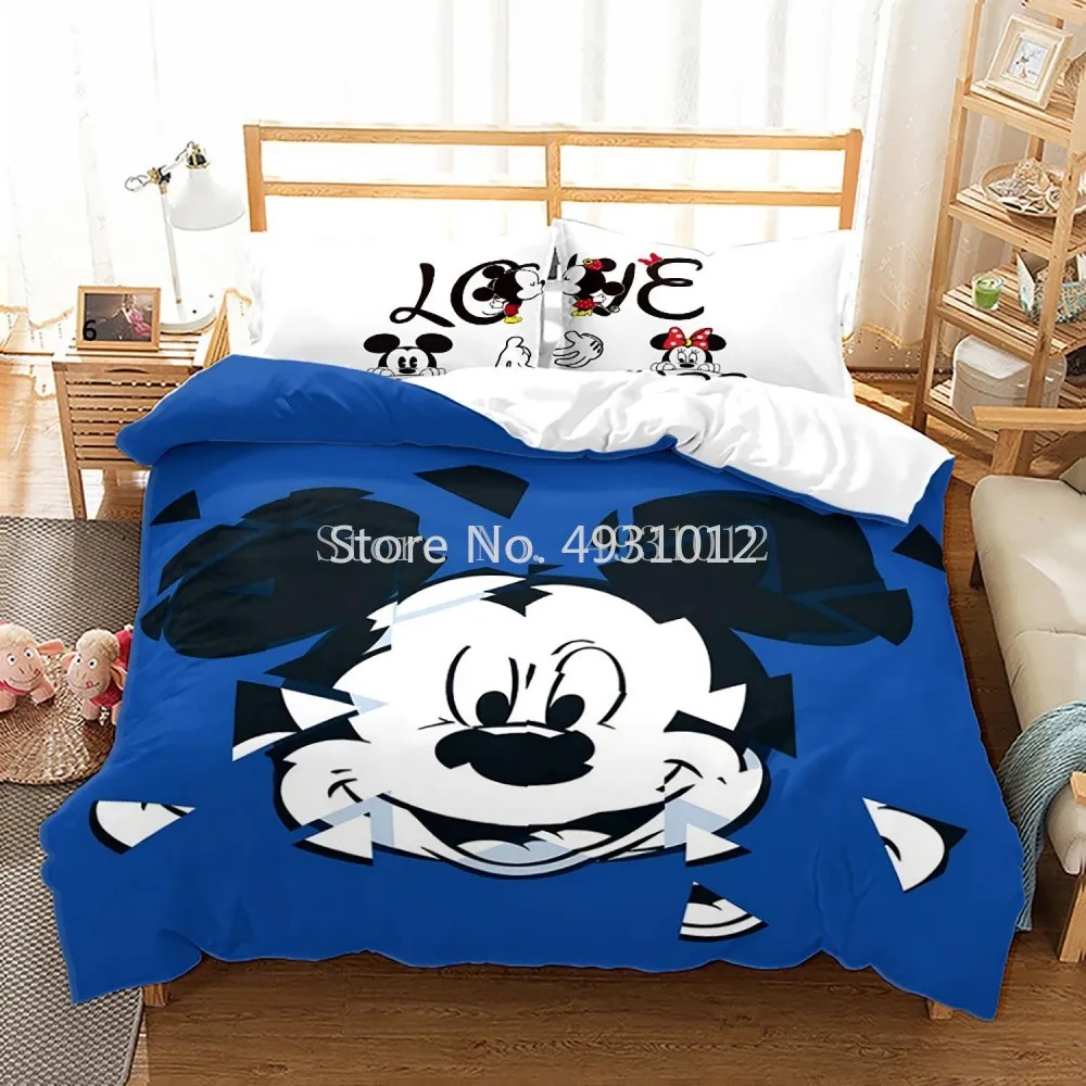 

Disney 3D Mickey Minnie Mouse Bedding set Girls Decorate Room Twin Full Queen King Size Duvet Cover Pillowcases For Kids Gifts