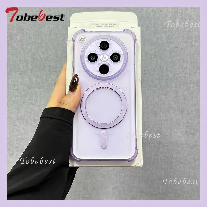 Airbag Shockproof Magnetic Wireless Charging Clear Silicone Phone Case