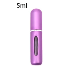 Compact Refillable Perfume Atomizer Spray Bottle (5ml Matte Pink)
