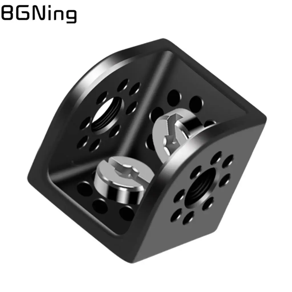 3/8" Triangle Square Expansion Mount Side Screw Hole ARRI Aluminum for Iconic Brand DSLR Camera Cage Plate Monitor Bracket Cube Adapter