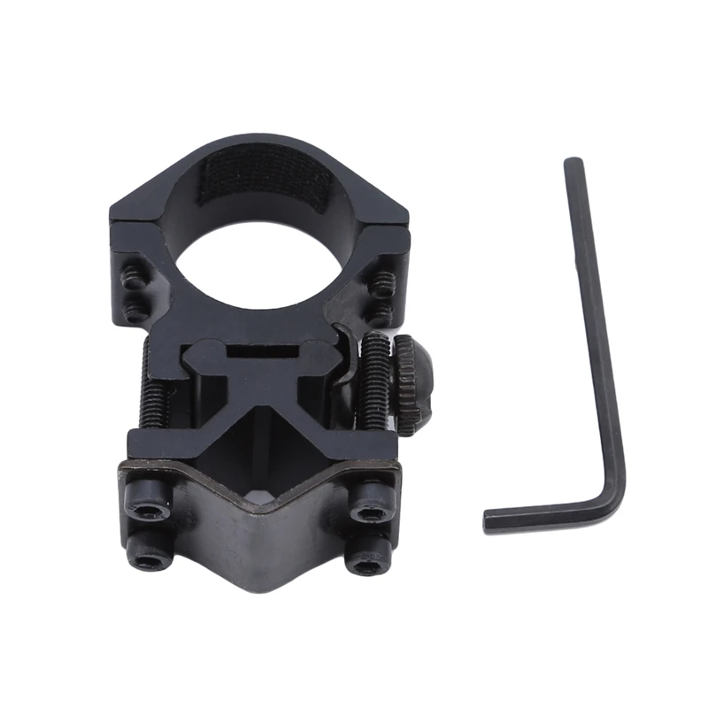 Black Outdoor Training Strong Light Flashlight Butterfly Clip Bracket Multifunction All Metal Multi-purpose Tube Telescope Clips