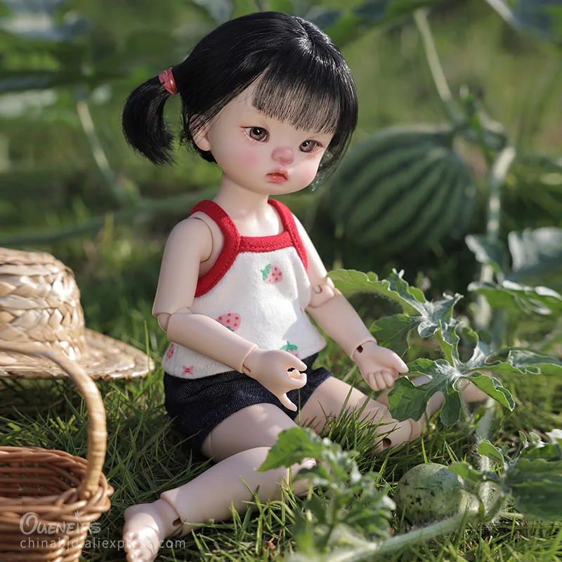 shuga-fairy-1-6-wandy-the-straw-hats-girl-cute-dundun-body-for-summer-bjd-elsontuoso-friend-of-your-home-ball-jointed-dolls