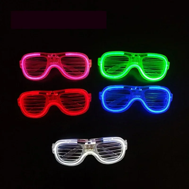 LED Glasses Light Up Glasses Shutter Shades Glow Sticks Led Party Sunglasses Adult Kids Birthday Neon Party Glow Toys glow sunglasses glow glasses