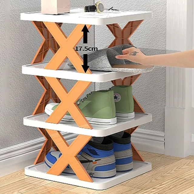 5-Tier Foldable Tall Shoe Rack Plastic Saving Shoe Shelf for Entryway  Stackable Large Shoes Rack Storage Shelf Vertical Storage - AliExpress