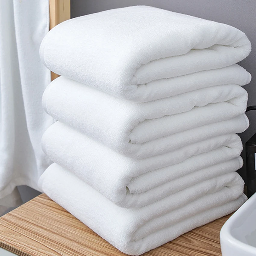 Bath Towel 80*180/100*200cm White Large Bath Towel Thick Cotton Shower Towels Home Bathroom Hotel Adults Toalha de banho Serviette de bain