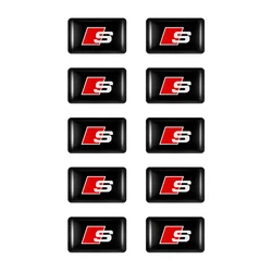 Compact 3D Steering Wheel Sticker for Car Interior Decoration (S 10pcs)