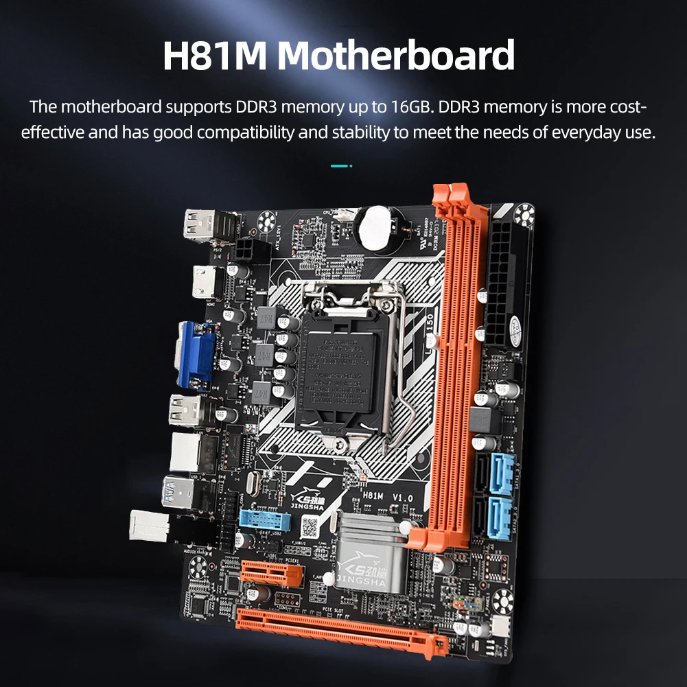 ũ , LGA 1150 , SATA 2.0 3.0, 6 Gb/s USB 3.0 , DDR3 , i7 i5 i3  PCI Express 8X , H81M