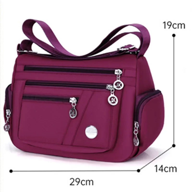 Waterproof Oxford Women Messenger Bag Multi Layer Zipper Shoulder Cross Body Bags Casual Handbag & Purse Suitable for Daily Use