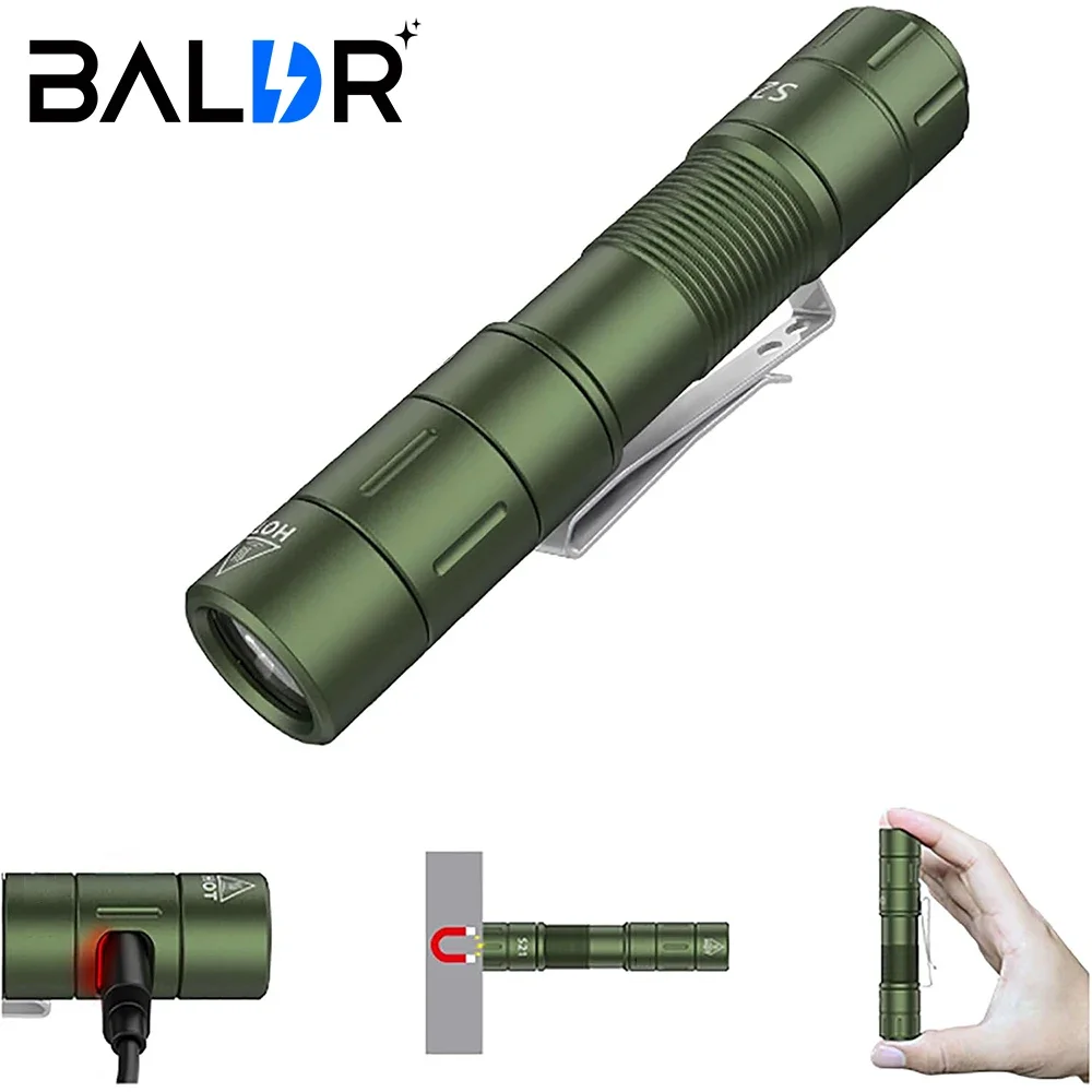 Mini Lampe LED Rechargeable USB - Lampe Poche EDC étanche, 4 Modes
