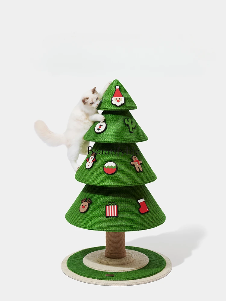 

Cat Climbing Frame Christmas Tree Cat Nest Integrated Grinding Claw Toy Climbing Column Scratching Board