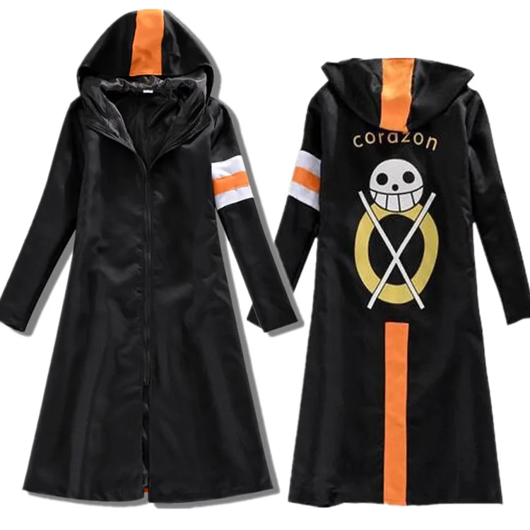 

Trafalgar Law Cosplay Cloak Costumes Trafalgar D Water Law Hat Adult Hooded Trench Coat Halloween Carnival Costume