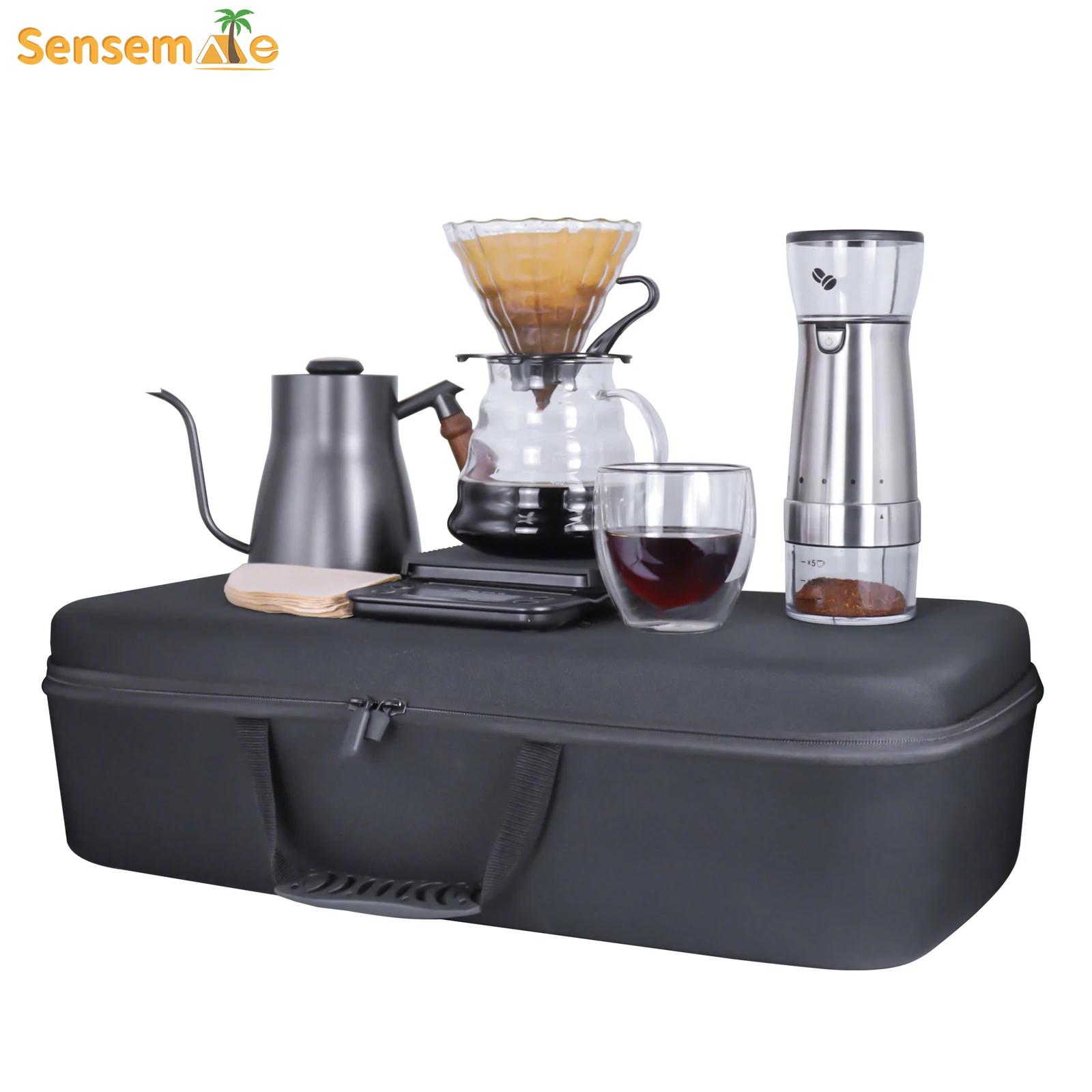 

Portable Electricity Pour Over Coffee Set, Hot Sell, 2023,7 IN 1