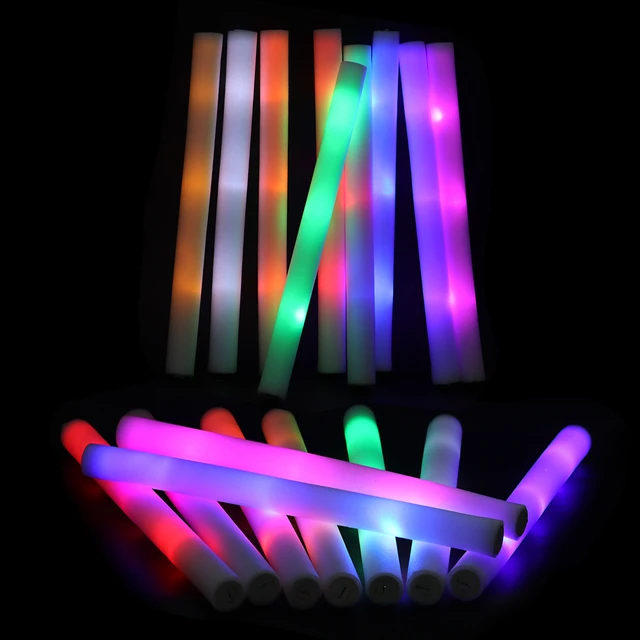 Barras luminosas Led para fiesta barra luminosa de espuma Rgb fluorescente  para Bar boda cumpleaños Festival accesorios palos luminosos fiesta barras  luminosas fluorescentes vengalas boda chispas palos led de espuma -  AliExpress