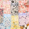 Romantic flower notebook material，suitable for Diy decorating scrapbooks，journal planning，background paper，aesthetic stationery 1