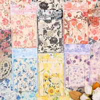 Romantic flower notebook material，suitable for Diy decorating scrapbooks，journal planning，background paper，aesthetic stationery 1