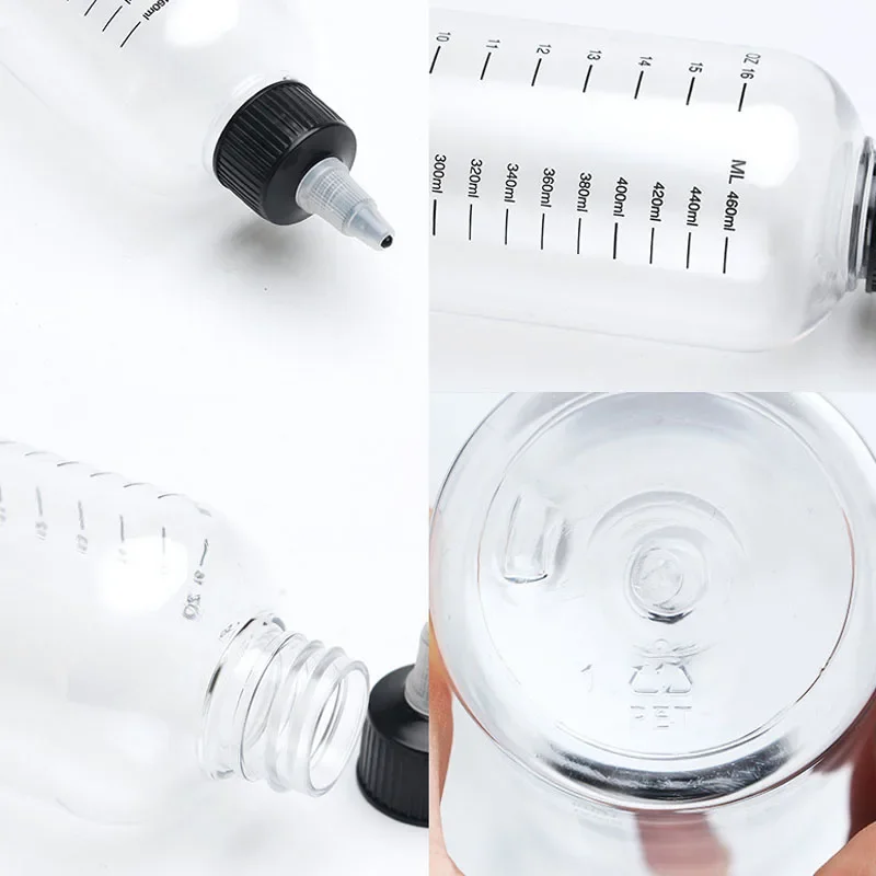 30ml/60ml/100ml/120ml/250ml Plastic PET E juice Liquid Capacity Dropper Bottles Twist Top Cap Tattoo Pigment Ink Containers 5pcs