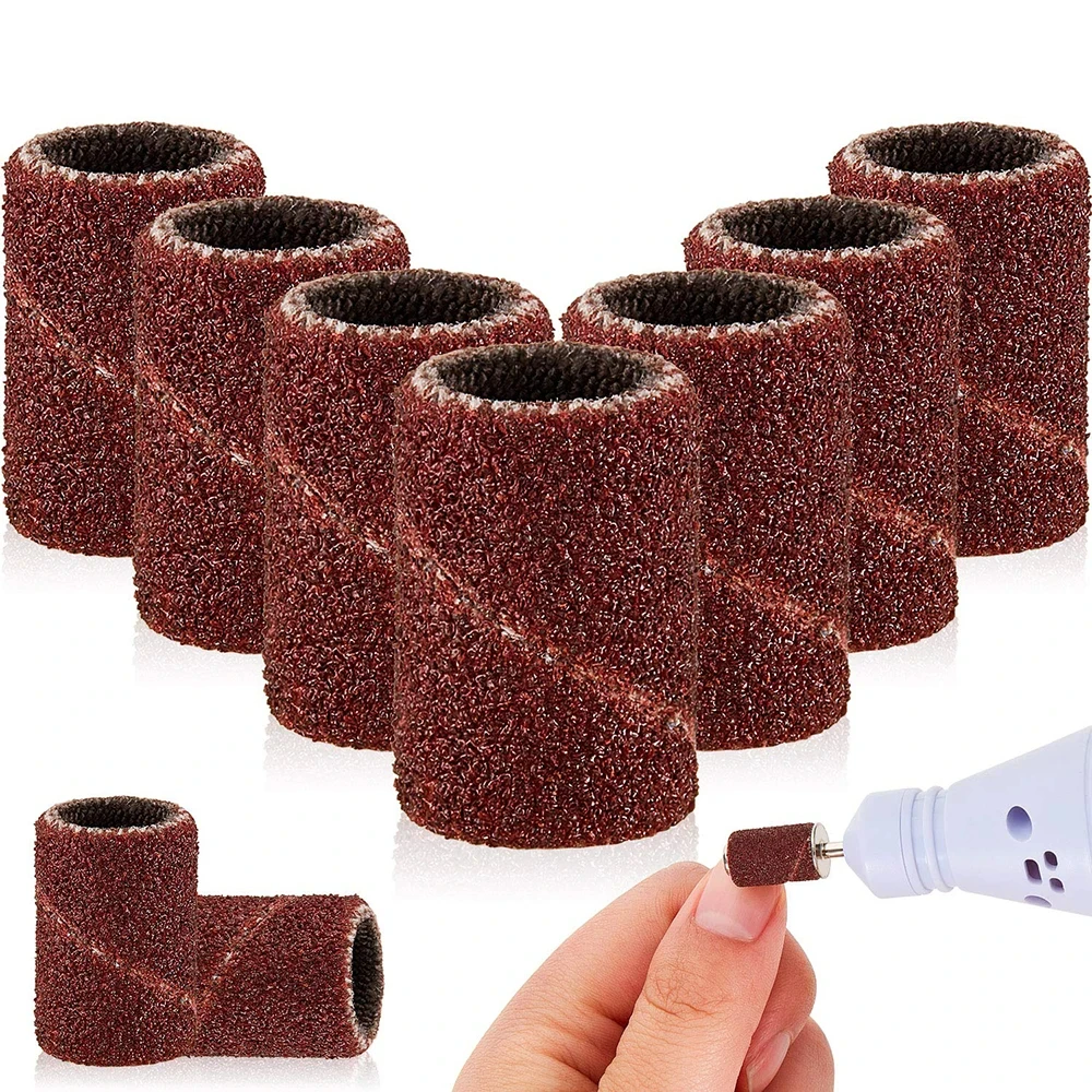 1000pcs Nail Sanding Bands Nail Drill Bit Caps Accessories for Manicure Gel Polish Removing Manicure Tool 80# 120# 180# 240# Set images - 6