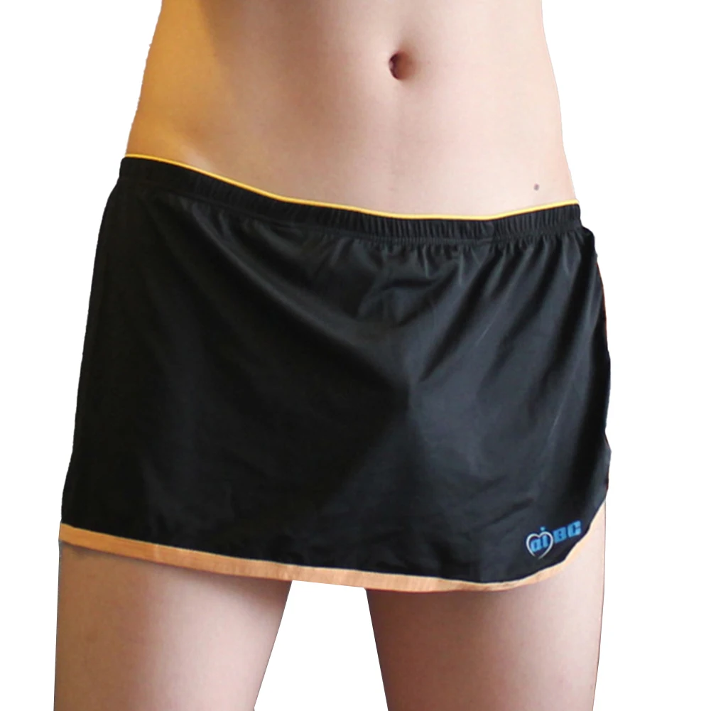 

Sexy Lingerie Mens Beach Side Split Boxer Briefs Breathable Pajama Shorts Casual Sleep Bottoms Bikini Swimwear Men Underpants