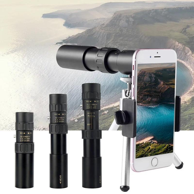 

10-300X Zoom Telescope Metal Portable Extendable Monocular HD Powerful Binoculars Long Range For Outdoor Travel Camping Hunting