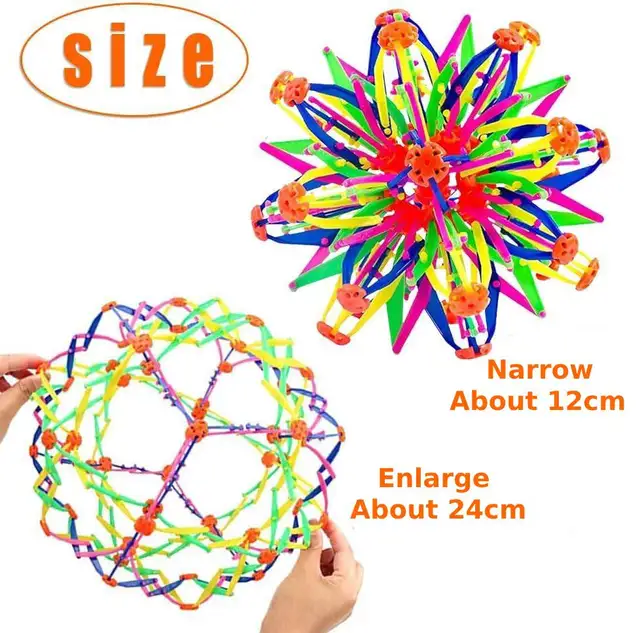 Expandable Breathing Ball Magic Toy Expanding Collapsible Ball Sphere Ball Stress Reliever Fidget Toy for Yoga Anxiety Autistic 6