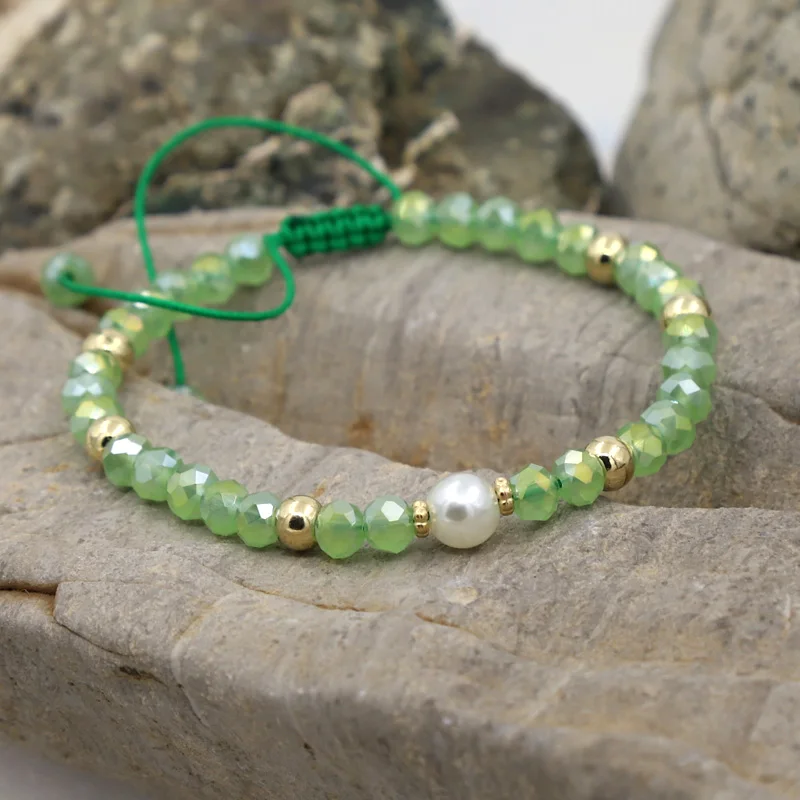 Armbänder für Frauen, modischer Perlen-Kristallschmuck, böhmischer, mehrfarbiger, handgefertigter, verstellbarer Armband-Schmuck, Geschenk-Accessoires für Frauen. – Detail 7