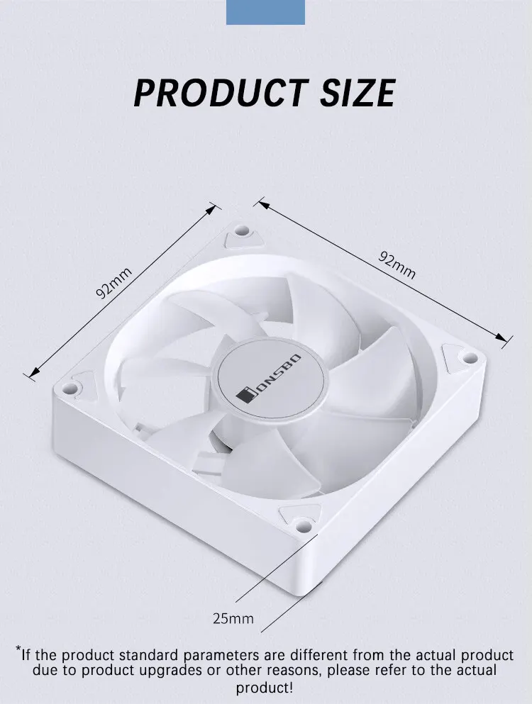 jonsbo argb pwm ventilateur de boîtier silencieux ventilateurs minimalistes