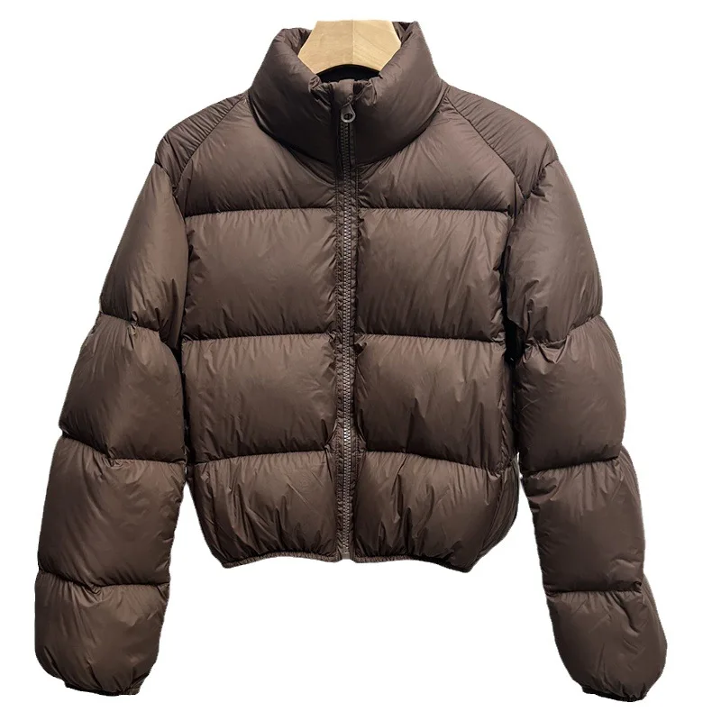 Short and Thickened Down Jacket for Women Winter Standing Collar White Duck Down Jacket Trend