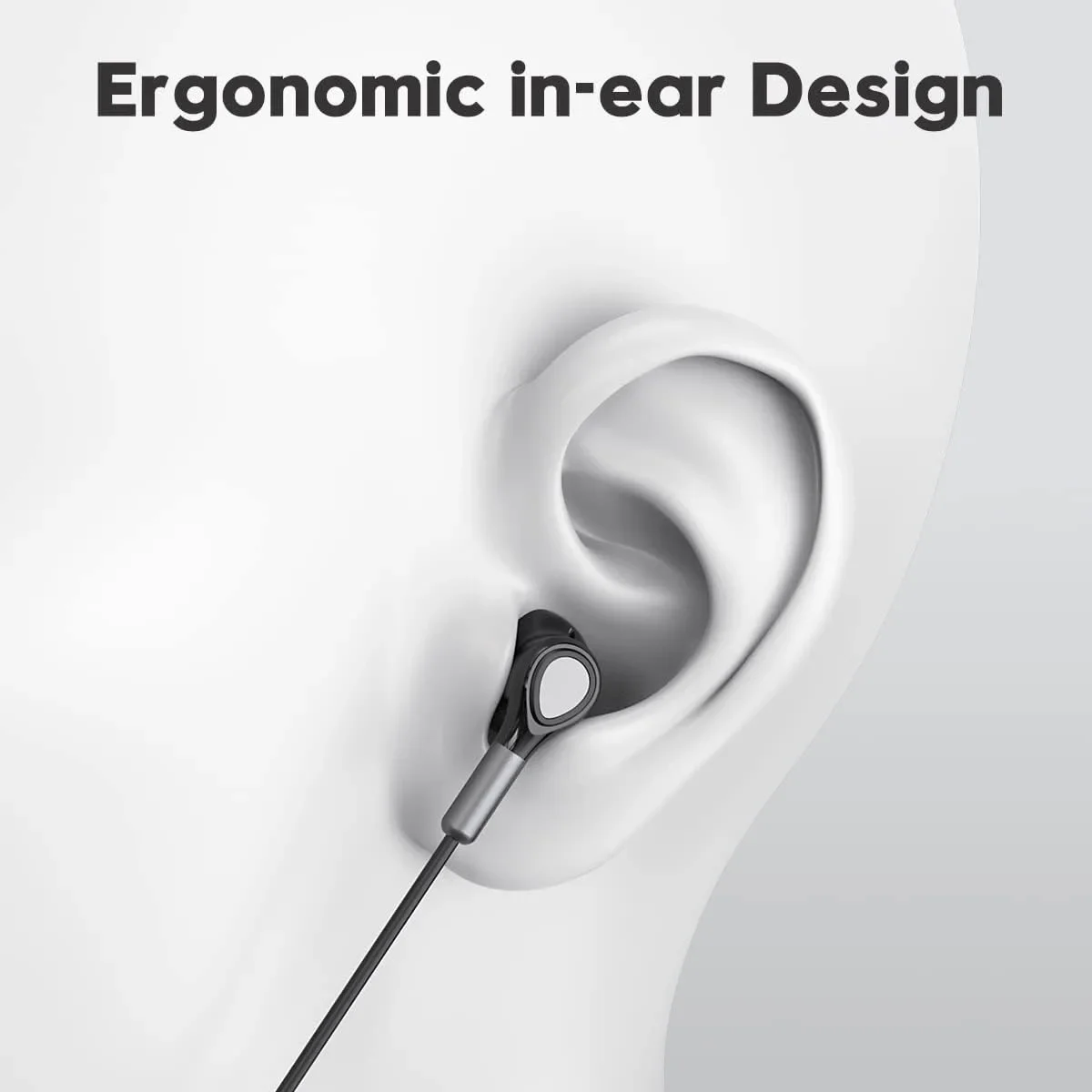 Auricolari Hi-Fi da 3,5 mm, auricolari in-ear cablati, auricolari bassi con microfono per chiamate chiare e silenziose._voghion.com