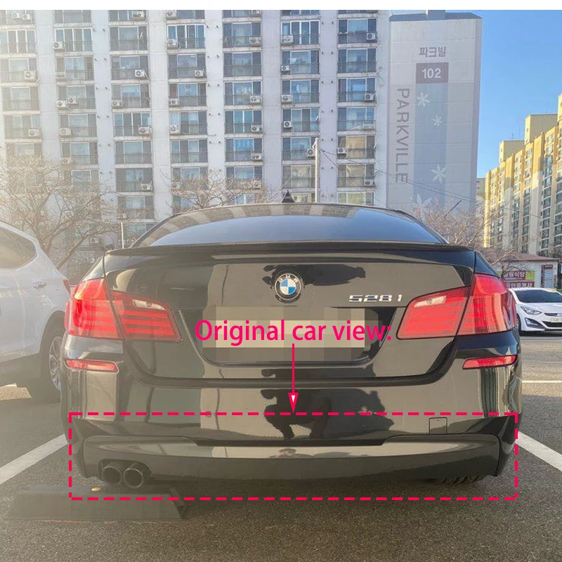 Quad końcówka rury wydechowej rura wydechowa ze stali nierdzewnej dla BMW F10 F11 520i 523i 525i 528i 530i końcówka rury wydechowej zmieniona M5 końcówka tłumika zderzaka