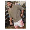 Men's Oversized T-Shirt Summer New Sports Fitness Cotton Crew Neck printing Short Sleeve Joggers Gym Running Training T-Shirts 5