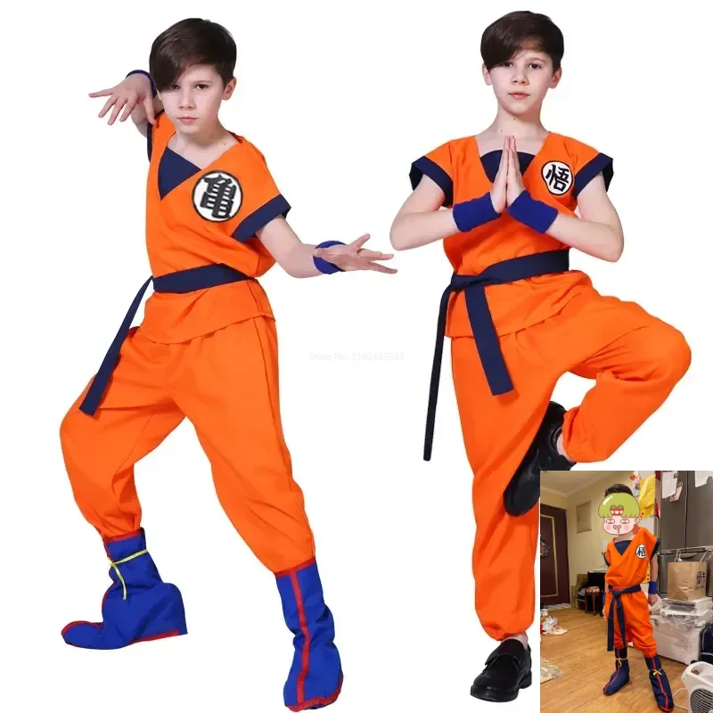

Оригинальный детский костюм Dragon Ball, одежда для косплея Сон Гоку Гуи, детский костюм на Хэллоуин для представлений на День всех святых, взрослый