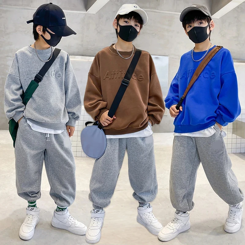 5-14 Years Teenager Boys Clothing Sets Spring Autumn New Fashion Letter Sweatshirt + Pants 2Pcs Tracksuit Suits For Kids Clothes 5-14 Years Teenager Boys Clothing Sets Spring Autumn New Fashion Letter Sweatshirt + Pants 2Pcs Tracksuit Suits For Kids Clothes