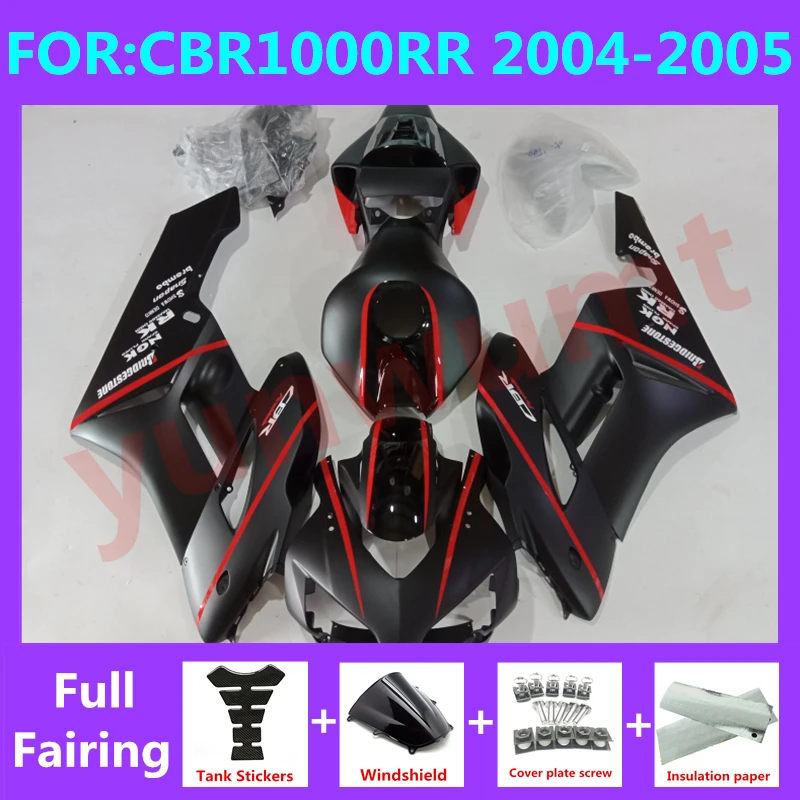 

Новый комплект обтекателей для мотоцикла Abs подходит для CBR1000RR CBR1000 04 05 CBR 1000RR 2004 2005 полный комплект обтекателей для кузова красный черный