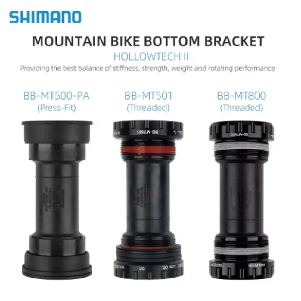 Bicycle Bottom Bracket SHIMANO DEORE BB-MT501 Threaded 68/73mm Shell For Mountain Bike