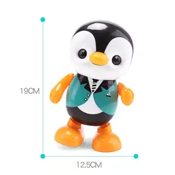Jouets de danse colorés en forme de pingouin pour enfants, lumière LED électrique, cadeau pour la maison, musique en plastique, portables, mignons et chantants 