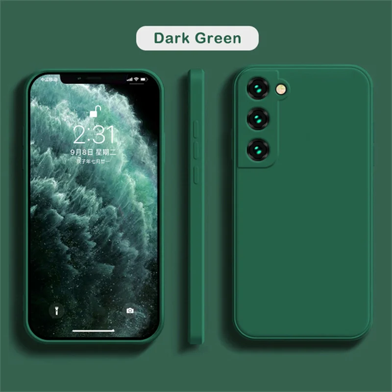 thumbnail image 1 of Funda de silicona líquida suave para Samsung Galaxy, carcasa trasera Original a prueba de golpes, S24 Ultra, S22, S23 FE, S21, S20, S10, S9 Plus, S10E, 1 of 5