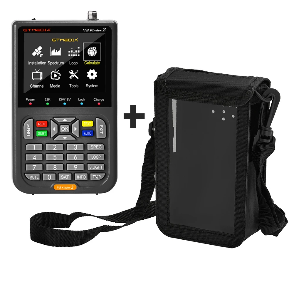 Satellite Signal Finder V8 Finder2 3.5" HD LCD Screen 4000mAh Rechargeable For DVB-S/S2 MPEG-2/4 H.264 8 Bit Receiver