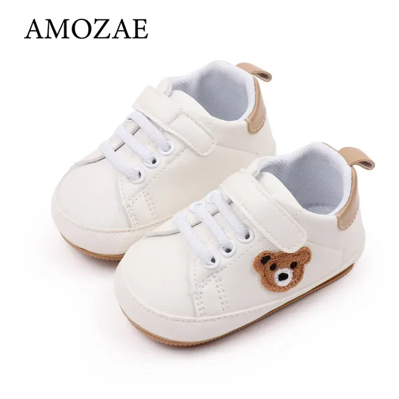 Toddler First Walker Baby Shoes Cute Bear Sneakers for Kids Boys Girls Multi-Color Crib Baby Moccasins Casual Shoes 2