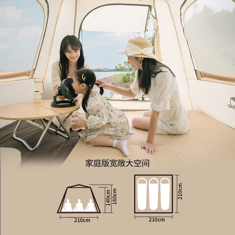 Naturehike Ango Pop-up Tent Voor 2-4 Personen, Waterdichte En Opbouwsysteem Outdooractiviteiten