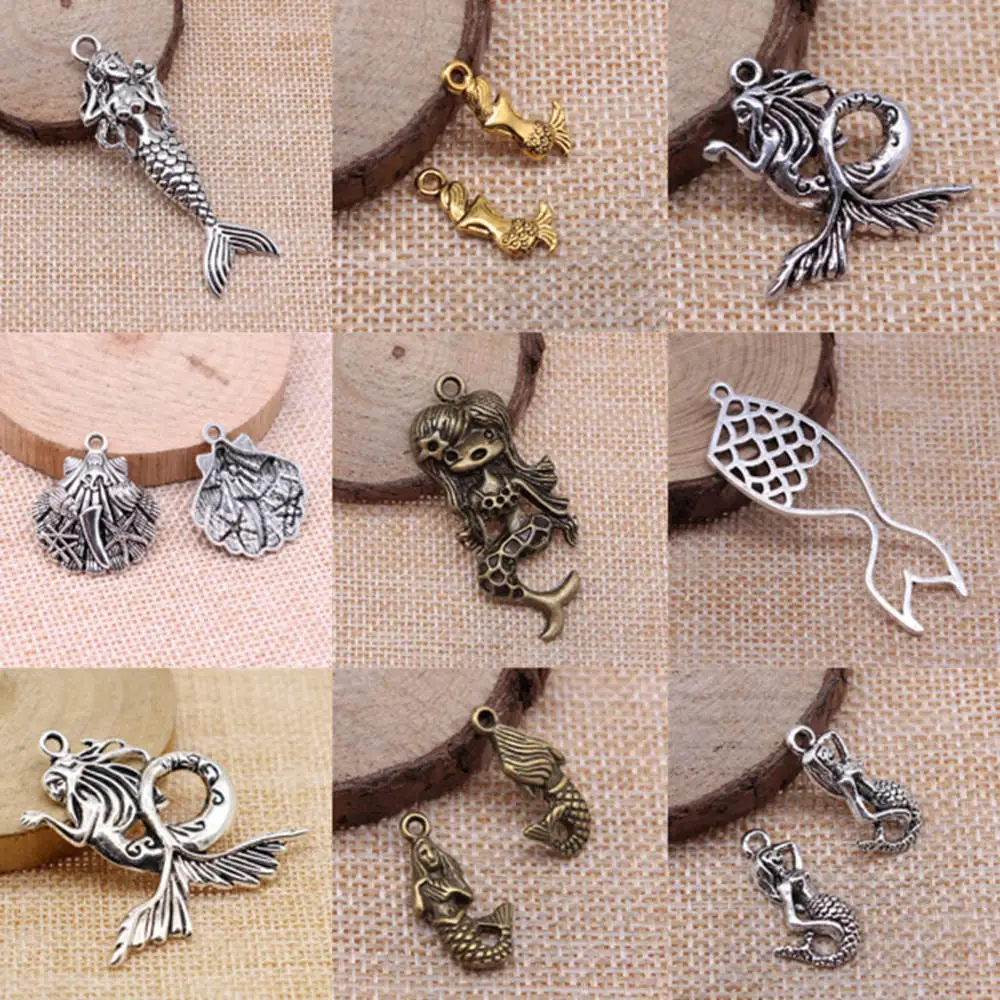 

Mermaid Charms For Jewelry Making Accessories Lot