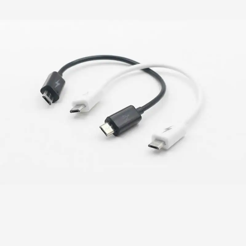 Micro USB Type B Male To Micro B Male 5 Pin Converter OTG Adapter Lead Data Cable 17cm for samsung xiaomi huawei LG zte